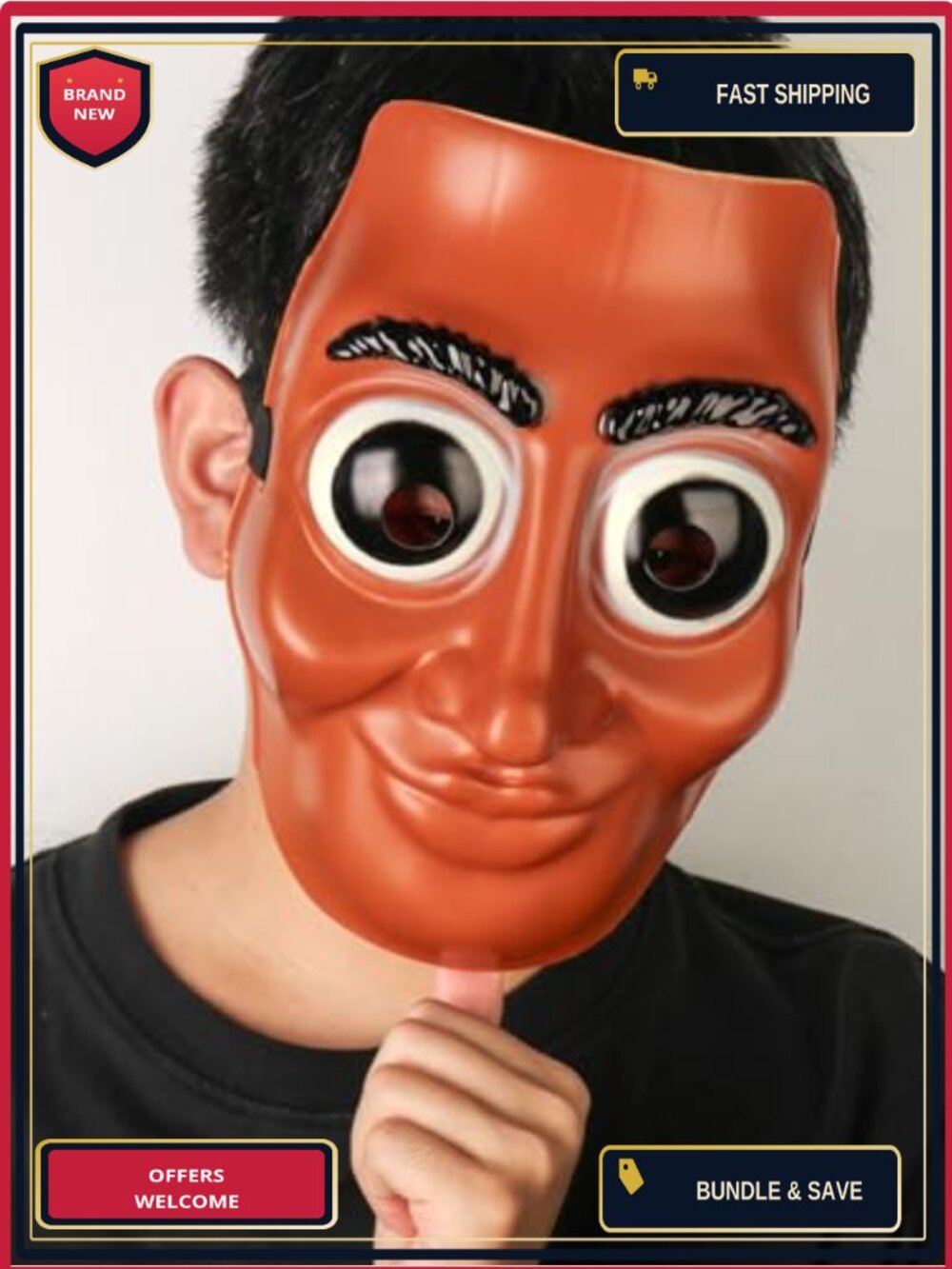Tung Tung Tung Sahur Brainrot Full Face PVC Mask Halloween Cosplay
